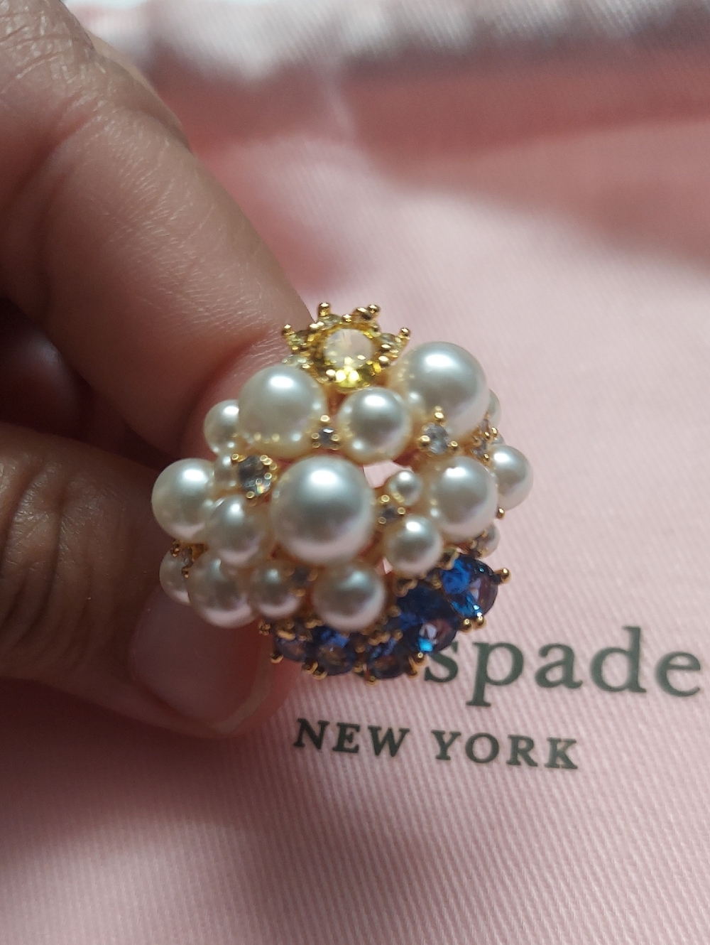 Kate Spade Rain Or Shine Statement Ring Size 7 - Picture 8 of 8